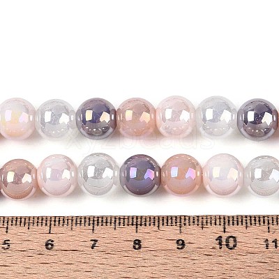 Electroplate Glass Beads Strands X-EGLA-N019-10mm-01-1