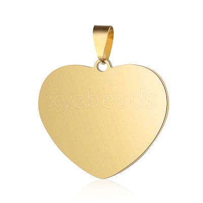 Ion Plating(IP) 304 Stainless Steel Stamping Blank Tag Pendants STAS-I311-04B-G-1