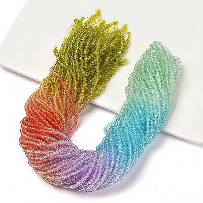 Transparent Painted Glass Beads Strands DGLA-A034-T1mm-A12-1