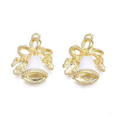Rack Plating Alloy Enamel Pendants ENAM-N055-128-1