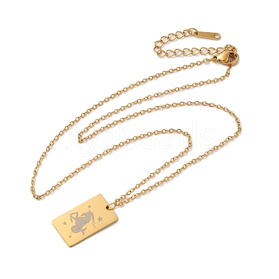 Golden 202 Stainless Steel Constellation Pendants Necklaces NJEW-K380-02G-05-1