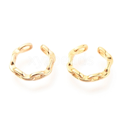 925 Sterling Silver Cuff Earrings EJEW-H124-05G-1