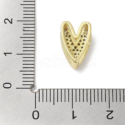 Rack Plating  Brass Micro Pave Clear Cubic Zirconia Slide Charms LS-KK-R163-10G-1