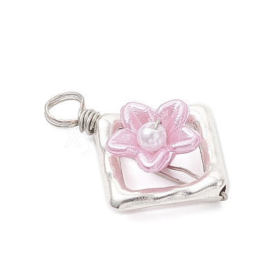 ABS Plastic Imitation Pearl Pendants PALLOY-JF04590-1