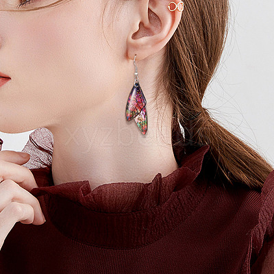 Transparent Resin Wing Pendants Set RESI-TAC0021-01C-1