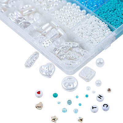 DIY 24 Style Acrylic & ABS Beads Jewelry Making Finding Kit DIY-NB0012-02D-1
