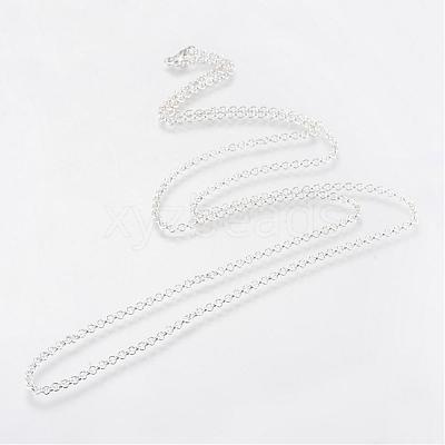 Iron Rolo Chains Necklace Making MAK-R015-60cm-S-1