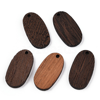 Natural Wenge Wood Pendants WOOD-T023-84-1