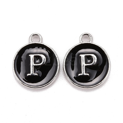 Platinum Plated Alloy Charms LS-ENAM-S118-02P-P-1