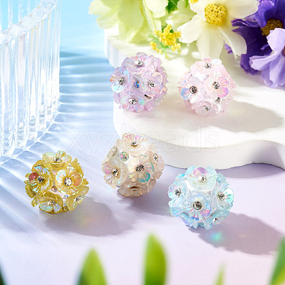 Handmade Rhinestone Clay Pave Beads CLAY-TAC0015-02A-1