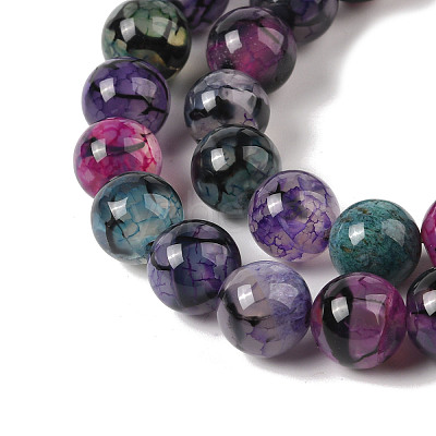 Natural Dragon Veins Agate Bead Strands G-NH0013-B01-02-1
