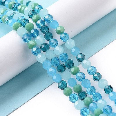 Glass Beads Strands X-GLAA-E036-09G-1