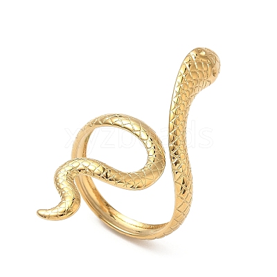 304 Stainless Steel Open Cuff Rings for Women RJEW-Z103-01G-02-1