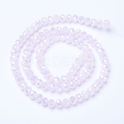 Electroplate Glass Beads Strands X-EGLA-A034-J8mm-B04-1