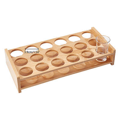 18-Hole Wood Shot Glasses Holders ODIS-WH0038-78-1