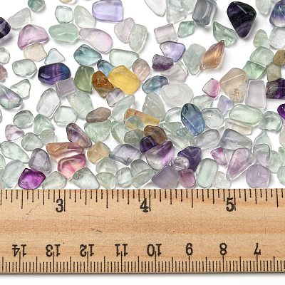 Natural Green Fluorite Chip Beads G-M364-06-1