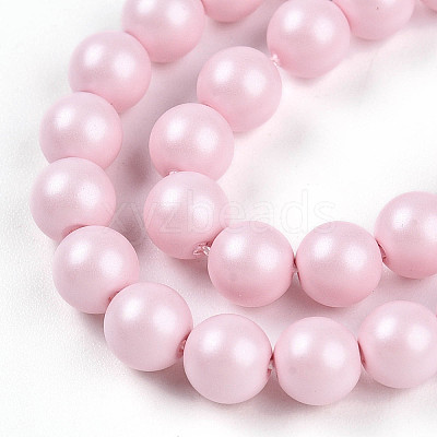 Baking Paint Pearlized Glass Pearl Bead Strands HY-N002-5mm-B04-1