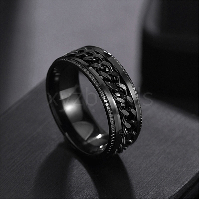 Stainless Steel Chains Rotating Finger Ring PW-WG67706-14-1