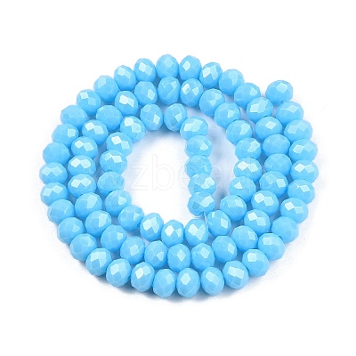 Electroplate Glass Beads Strands EGLA-A044-P6mm-A08-1