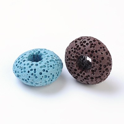 Lava Rock Gemstone European Beads GGDA007-1