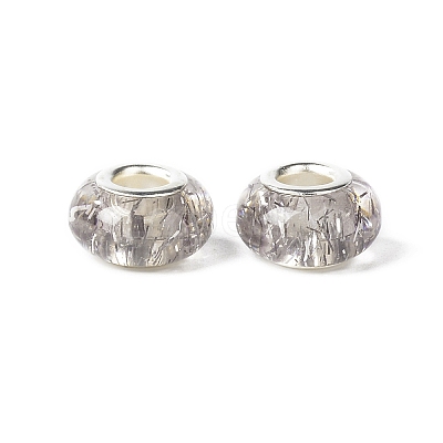 Rondelle Resin European Beads RPDL-A001-01-06-1