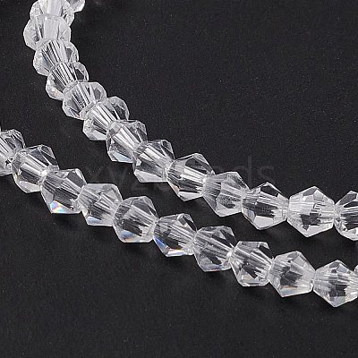Clear Glass Bicone Beads Strands X-GLAA-S026-3mm-07-1