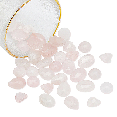 40Pcs 4 Style Gemstone Cabochons G-FH0001-25-1