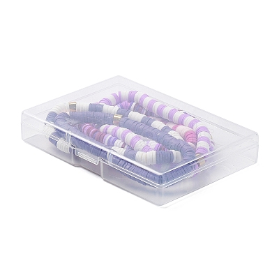 Handmade Polymer Clay Heishi Beads Stretch Bracelets Sets BJEW-JB05902-02-1