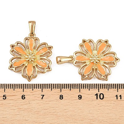304 Stainless Steel Enamel Pendants STAS-P438-12D-G-1