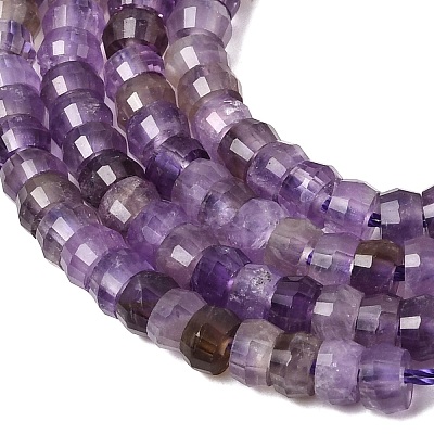 Natural Amethyst Heishi Beads Strands G-A299-A13-01-1