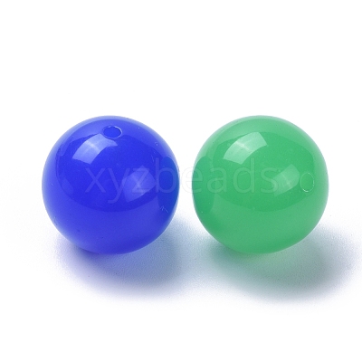 Imitation Jade Acrylic Beads SACR-S188-20mm-M-1
