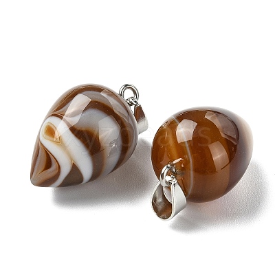Natural Banded Agate Pendants GG-K002-13C-1
