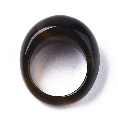 Natural Agate Rings G-N0326-033-1