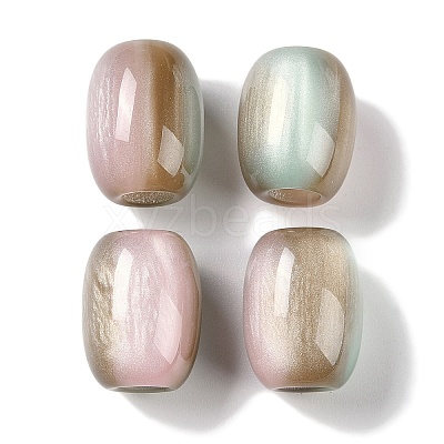 Triple Color Resin European Beads X-RESI-F055-13-1