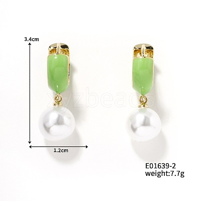 Round Imitation Pearl Hoop Earrings for Women IR2603-2-1