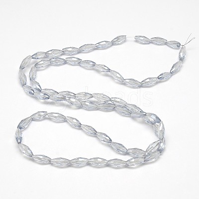 Electroplate Crystal Glass Rice Beads Strands EGLA-F042-A09-1