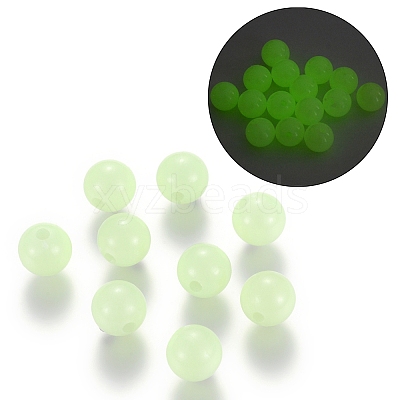 Luminous Acrylic Round Beads LACR-R002-4mm-01-1