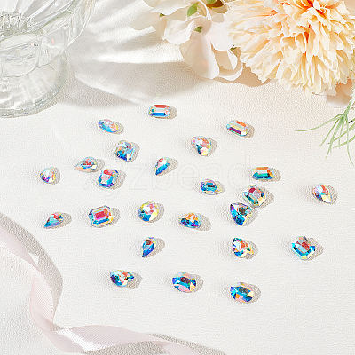 56Pcs 4 Styles Glass Rhinestone Cabochons RGLA-BBC0001-02-1