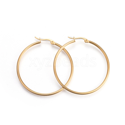 201 Stainless Steel Big Hoop Earrings EJEW-A052-20E-G-1