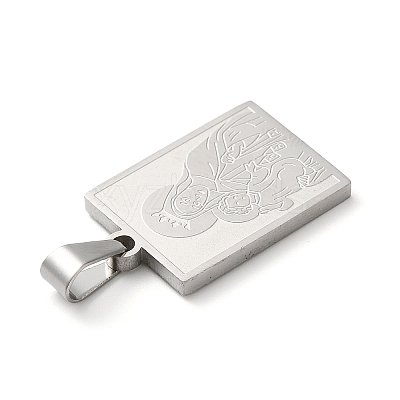 Non-Tarnish Mother's Day Theme 304 Stainless Steel Pendants STAS-D069-01C-P-1