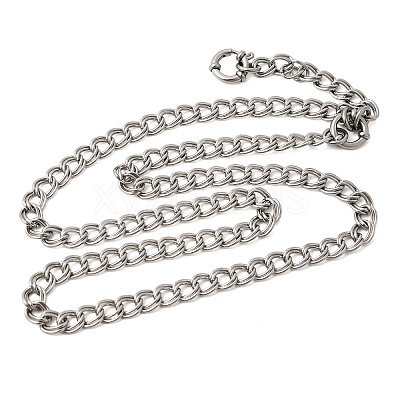 7MM 201 Stainless Steel Double Link Chains Necklaces for Unisex NJEW-K302-21P-1