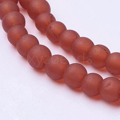 Baking Paint Transparent Glass Bead Strands GLAA-S031-4mm-06-1