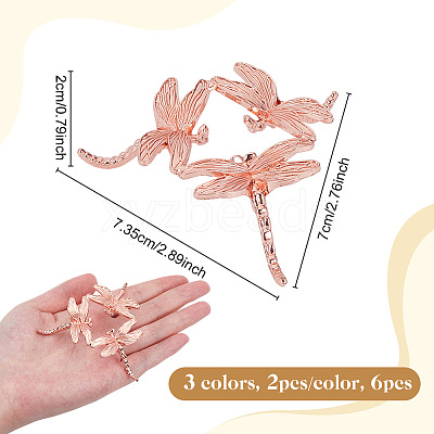 6Pcs 3 Colors Zinc Alloy Crystal Ball Holder AJEW-NB0008-40-1