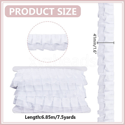 7.5 Yards Double Polyester Lace Trim for Sewing Decoration OCOR-HY0001-51A-1