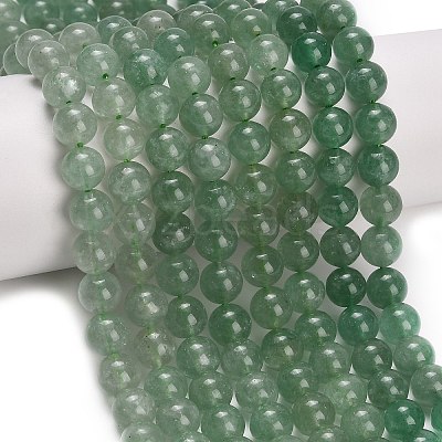 Natural Green Strawberry Quartz Beads Strands G-C293-A02-8mm-1