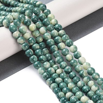 Baking Paint Glass Bead Strands GLAA-H031-01A-07-1