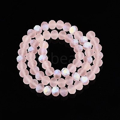 Transparent Glass Beads Strands X-EGLA-A044-T8mm-MB22-1