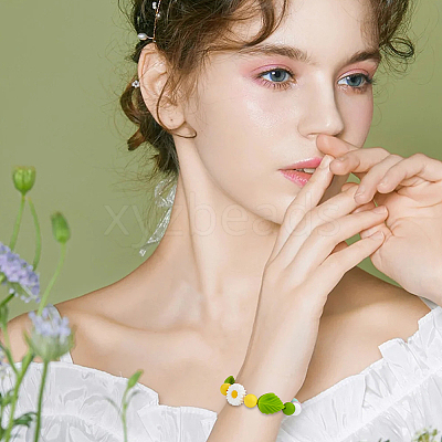 DIY Flower Leaf Bracelet Making Kit DIY-PH0009-33-1