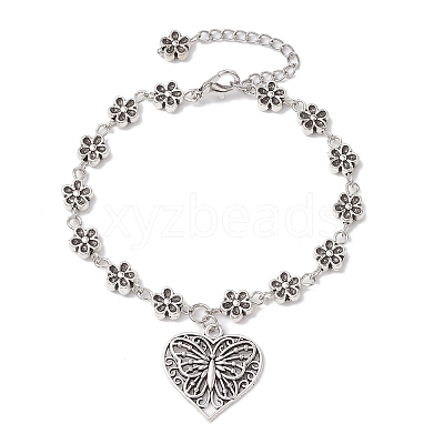Tibetan Style Alloy Charm Bracelets BJEW-JB10096-02-1