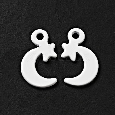 Spray Painted 201 Stainless Steel Charms STAS-G304-20E-1